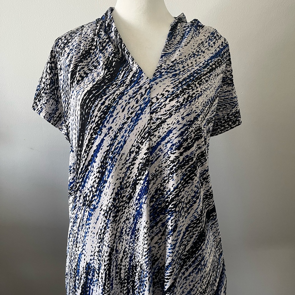 Kasper Women's Blouse - Black, Blue, and White